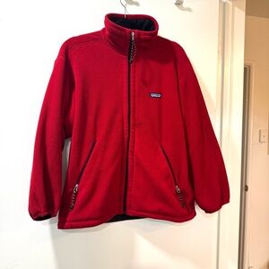 Patagonia Men Red Fleece Zip-up Size S